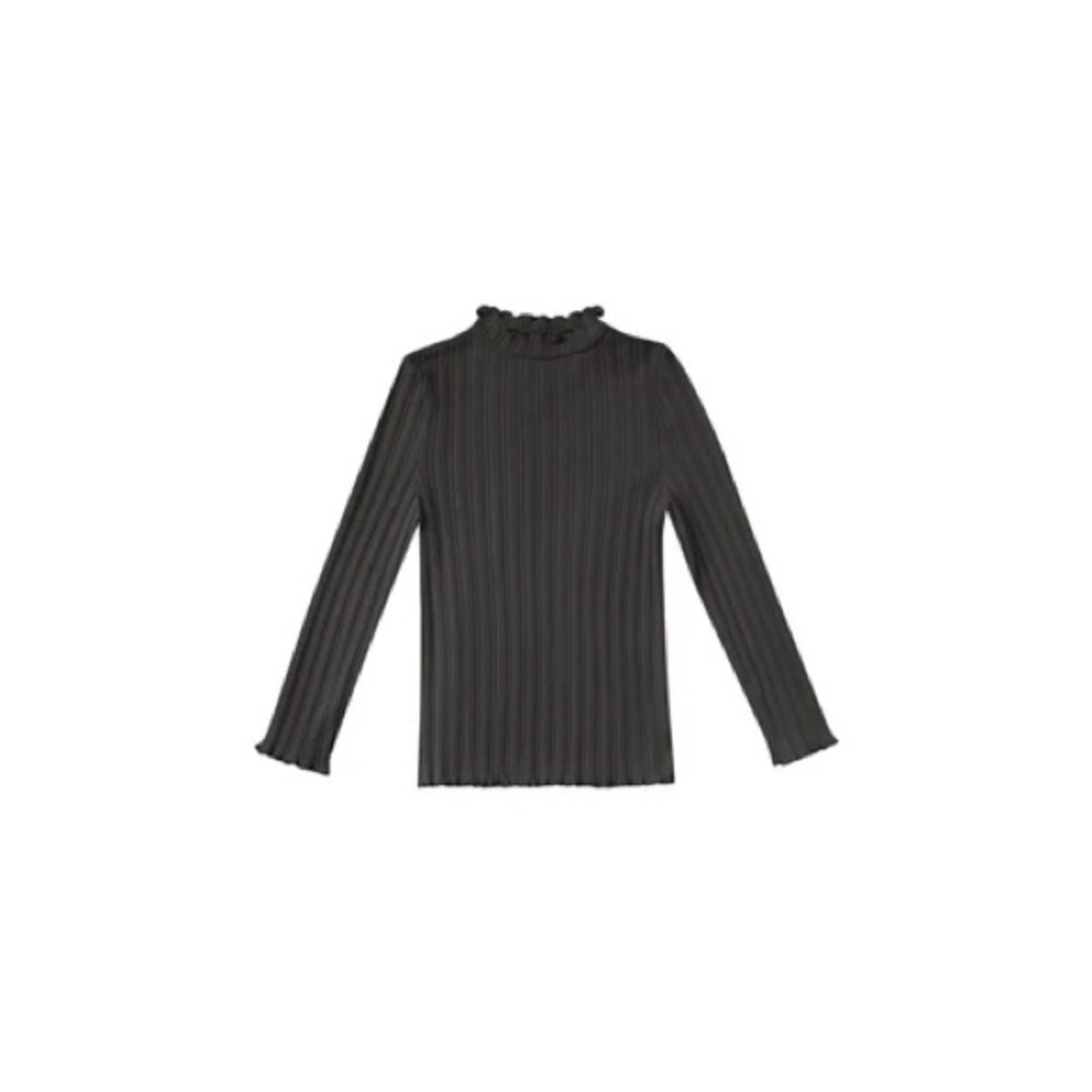 Rylee + Cru Black Ribbed Top